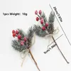 Venta Caliente de Amazon Nueva Serie de Copos de Nieve Campana Fideos Suaves Sueltos Perlas Frijol Rojo Flor Songhua ramo Accesorios de decoración navideña