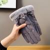 Moda Outono e Inverno Fofo e Quente Estudante ao Ar Livre À Prova de Vento Forrado com Fleece Espessado Feminino para Bicicleta Esqui Ciclismo Luvas