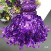 Encaje de Flecos Ancho 15cm 20cm 30cm Lentejuelas Borla Adorno de Encaje para Danza Latina