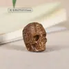 Nuevas Cuentas Sueltas Talladas de Calavera de Sándalo para Pulsera Tejida a Mano DIY, Collar, Colgante, Accesorios de Madera Maciza