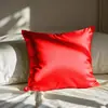 Almohada de Seda y Satén Más Vendida de Amazon, Lujo Ligero, Simple, Moderna para Sofá, Sala de Estar, Dormitorio, Mesita de Noche, Respaldo Grande, Cojín