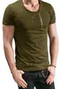 Nueva moda casual para hombre estilo europeo y americano, nueva camiseta de manga corta con decoración de cremallera de flor quemada, ropa para hombre