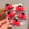 Pinza de agarre con lazo de puntos rojos para niños, pinza para flequillo de niña, tamaño pequeño, pinza para el pelo de niña, pinza de tiburón para cabello suelto de bebé