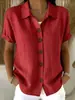 Em Estoque! Roupas Femininas de Moda Independente Europeia e Americana Transfronteiriça Novidades Primavera/Verão 2026, Camisa com Colarinho e Botões Mais Vendida no Ebay