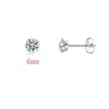 Aretes de Acero Inoxidable con Hebilla de Mariposa y Circonita 2-8mm