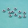 Cuentas de plata tailandesa de 6 mm con patrón de hierba Tang, plata de ley s925, retro, mate, patrón auspicioso, cuentas planas, pulsera para jugar con texto DIY, accesorios de plata