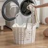 Cesta plegable para ropa sucia del hogar, simple para baño, gran capacidad, drenaje, cesta de almacenamiento multifuncional, ajustable, venta al por mayor