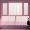 Cortinas visillo de encaje para ventana, filtran la luz y son transpirables, previenen la exposición al sol, adecuadas para balcones, dormitorios y ventanales, cortinas de protección solar, con cinta mágica para fácil instalación, no requiere taladro