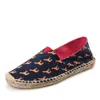 Verão Novo Sapatos Tecidos de Palha Masculinos e Femininos Sapatos de Pescador com Corda de Cânhamo Lona Respirável Casual Slip-on Sapatos Preguiçosos Sapatos de Linho