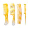 Conjunto de 4 Pentes de Cabeleireiro com Ponta Fina Pente Dupla Face para Alisar Cabelo com Dentes Largos Transfronteiriço Amazon Doméstico Conjunto de Quatro Pentes para Cuidados com o Cabelo