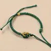 Pulsera de producto semiacabado para mujer DIY con cuentas, hebilla de seguridad, cera de abeja, tejida a mano, nudo concéntrico, pulsera de cuerda trenzada para parejas, cuerda de pulsera