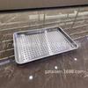 Bandeja Cuadrada Perforada de Acero Inoxidable Comercial para Cocinar al Vapor, Bandeja de Drenaje, Adecuada para Carro de Arroz al Vapor, Resistente a Altas Temperaturas, Se Puede Imprimir con Etiquetas