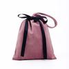 Bolsa de cordón de terciopelo de seda con cordón en blanco estilo lujo ligero ins bolsa con cordón viaje portátil cosméticos bolsa de almacenamiento de franela portátil