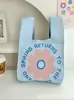 2025 Bolsa Tote Espessa Série Floral Bolsa de Palha Bolsa de Mão Versátil de Tricô Bolsa para Marmita Trama Floral