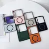 Aspecto de Alta Calidad y Adecuado para Huawei Purax Funda de Teléfono Magnética Simple de Cuero Plegable para Huawei P50Pocket Modelo Nuevo