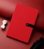 Libreta A5 de oficina de negocios de piel sintética PU simple con hebilla íntima, set de regalo de libreta con LOGO
