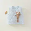 Chalecoacolchado de Algodón para Niños, Lindo Diseño de Oso, Abrigo de Invierno Engrosado y Forrado de Felpa para Bebés y Niños Pequeños, Chaleco Cálido para Bebé