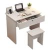 Escritorio con Cajones, Mesa Pequeña con Cerradura, Escritorio de Estudiante para Escribir, Juego de Escritorio y Silla, Escritorio de Computadora, Escritorio para Uso en Dormitorio con Almacenamiento
