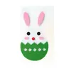 Decoraciones personalizadas de fieltro para fiestas navideñas, adornos colgantes hechos a mano de conejo, huevo y pollito para decoración de pared