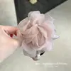 Goma para el pelo retro estilo francés con delicado diseño de flor de rosa, elegante y dulce accesorio floral para el pelo para niñas