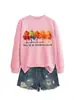El otoño es mi color favorito sudadera versátil holgada para mujer comercio exterior transfronterizo Amazon al por mayor