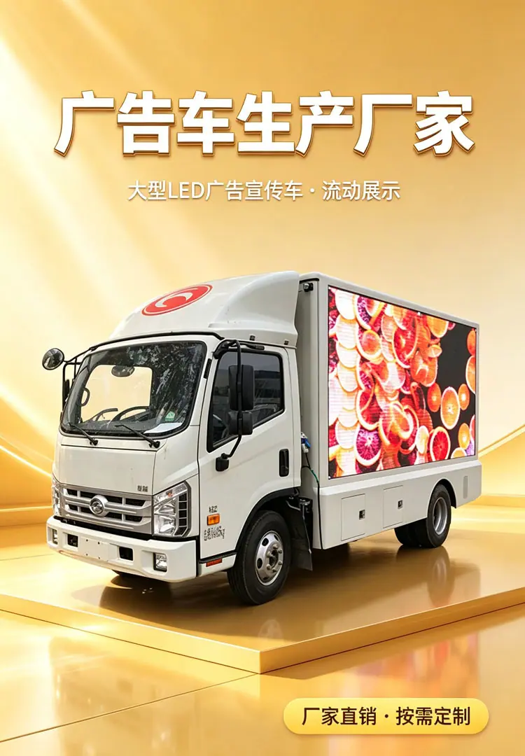 东风凯普特高清车品牌宣传车商演舞台车高清大屏防水防震