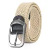 Cinturón Nuevo para Hombre No Poroso Elástico Tejido Estudiante Hebilla de Pin Cinturón Elástico Moda Juvenil Cinturón de Pantalón Transfronterizo