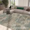 Alfombra de Sala de Estar de Lujo Ligero Estilo Nórdico, Felpudo de Suelo de Dormitorio de Peluche de Gama Alta, Alfombra Abstracta de Imitación Cachemir de Cobertura Total de Área Grande