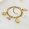 Pulsera de Acero Inoxidable Chapada en Oro de 18K Serie Oceánica de Verano Estilo Europeo y Americano Estrella de Mar Concha Caracola Tortuga Cola de Pez