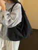 Bolsa de Lona Ligera Sencilla para Mujer 2026 Nuevo Otoño Estilo Coreano Bolsa Tote de Gran Capacidad Bolso Cruzado Versátil Casual