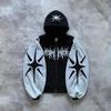 Sudadera con capucha holgada de moda urbana para hombres y mujeres con costuras de parche transfronterizas de Europa y Estados Unidos Y2K al por mayor