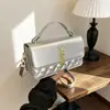 Bolso de Cadena Estilo Nuevo, Versátil, Gama Alta, Gran Capacidad, Bordado de Rombos, Bolso Cuadrado Pequeño de Moda, Bolso de Hombro Cruzado para Mujer