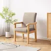 Sillón sofá moderno minimalista hogar balcón ocio silla con respaldo silla de lujo ligero silla de mahjong sala de conferencias silla de madera maciza con reposabrazos