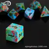 Directo de fábrica juego lanzamiento niños mazmorras y mazmorras juegos de mesa dados multi-cara DND RPG dados turquesa