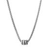 Collar de acero de titanio de alta calidad con diseño de nicho para mujer, moderno y elegante colgante de doble capa con incrustaciones de diamantes para hombre y mujer, con cintura pequeña y colgante de la suerte para pareja.