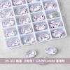 K9 unhas fundo afiado diamante rosa rosa amor torto coração diamante gordura quadrado octogonal strass unhas jóias 2 Pack