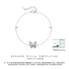 Pulseira de Prata Esterlina S925 com Zircônia Roxa Inlaid Borboleta para Mulheres, Estilo Cool Design de Nicho, Presente Popular de Alto Padrão para o Dia dos Namorados