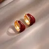 Pendientes Rojos de Gota de Agua de Año Nuevo para Mujer, Lujo Accesible y Pendientes de Gama Alta 2025 Nuevo Estilo Caliente Otoño e Invierno Pendientes Elegantes
