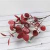 Simulación de hoja de manzana al por mayor, hoja de eucalipto europeo, hoja de dinero, flor artificial, decoración para bodas y hogar, planta de simulación.