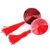 Pegatinas de silicona para pezones con borlas redondas de comercio exterior para coquetear con el pecho de las mujeres, elegantes y sexys, con lentejuelas pequeñas, para el cabello sexy.