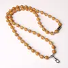Cadena de Amuleto Budista Tailandés Auténtico Taijia Cadena para Colgar Thangka de Pan de Oro Colgante de Cera de Abeja de Cristal con Cadena Hebilla Tipo Pico de Águila de Acero de Titanio