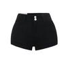 Shorts de Mezclilla de Tiro Alto con Doble Botón para Mujer, Diseño de Verano 2025, Levanta Glúteos, Elásticos, Adelgazantes, Hot Pants de Durazno