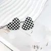 Estilo Retro Hong Kong Bolinhas Xadrez Coração de Strass Gato Flor Pingente DIY Joias Feitas à Mão Materiais para Brincos Atacado