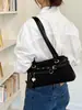 Elegante bolsa de ombro retrô para mulheres, nova bolsa de mão da moda 2026, bolsa baguette de ombro de grande capacidade para o dia a dia