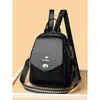 Mochila tejida de cuero suave de alta venta para mujer, nueva y elegante bolsa de viaje de gran capacidad, mochila casual multifuncional