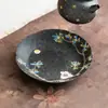 Tinta Pedra Negra Osmanthus Coelho Segurando a Lua Suporte de Chaleira Conjunto de Chá Cerâmico Doméstico Peças de Reposição Suporte de Chaleira Prato de Lanche Chinês de Alto Valor Porta-copos