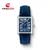 Nuevo Reloj de Pulsera Cuadrado de Moda Clásico Retro para Hombre para Comercio Transfronterizo con Correa de Cuero Reloj Resistente al Agua 30m para Uso Diario