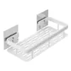 Estante Cuadrado para Baño de Aluminio Espacial, Estante de Almacenamiento Montado en Pared sin Taladro para Baño, Inodoro y Cocina