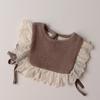 Chaleco para bebé estilo coreano ins Chaleco para bebé niña Dulce Encaje calado Princesa Exterior Bebé Primavera Otoño Invierno Babero
