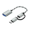 O novo adaptador OTG dois em um Android é adequado para celular Huawei tipo C Conversor de Pen Drive Adaptador 5